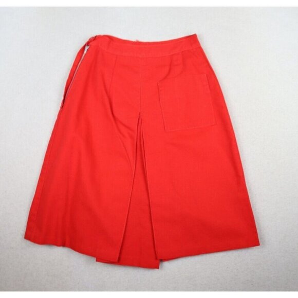 VINTAGE 70s WOMEN'S RED CULOTTE GAUCHO SHORTS - SIZE 2XS - XS - Picture 7 of 12